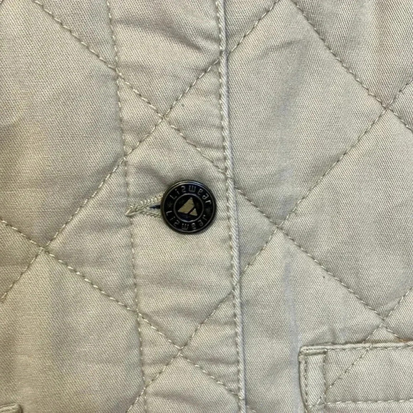 Liz Clairborne Lizwear beige tan cotton  quilted saharian vest jacket - Picture 6 of 8